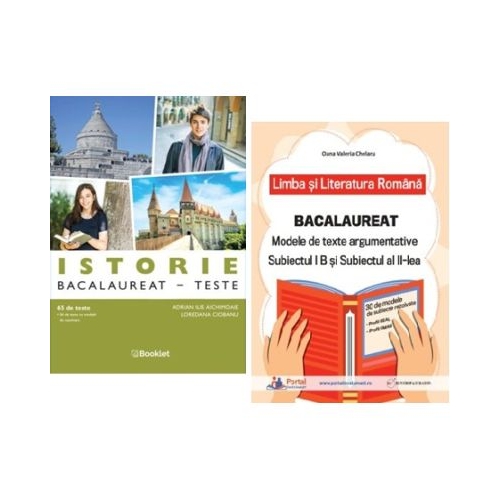 Pachet Bacalaureat Limba si literatura romana Subiectul 1 si 2 si Istorie 65 teste - Oana Valeria Chelaru Adrian Ilie Aichimoaie