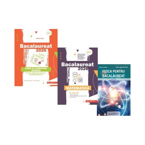 Pachet Bacalaureat 2026. Limba si literatura romana Matematica MMate-Info si Fizica - Mihaela Dobos Gheorghe Iurea Eugen Stefan Lakatos