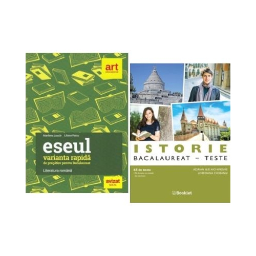 Pachet Bacalaureat Limba si literatura romana Eseul si Istorie 65 teste - Liliana Paicu Adrian Ilie Aichimoaie