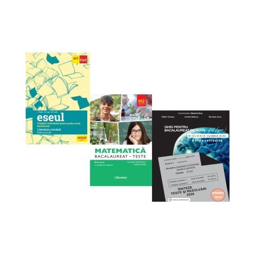 Pachet Bacalaureat 2026. Eseul. Pregatire individuala pentru proba scrisa Matematica M2 Profil Stiinte ale naturii. Teste si Biologie clasele 11-12 - Liliana Paicu Claudia Temneanu Stelica Ene