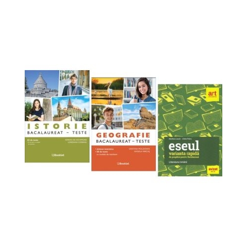 Pachet Bacalaureat Limba si literatura romana Eseul Geografie si Istorie - Liliana Paicu Adrian Ilie Aichimoaie Cristina Moldovan