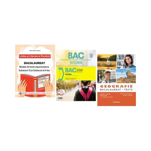 Pachet Bacalaureat Limba si literatura romana Subiectul 1 si 2 Geografie si Istorie - Oana Valeria Chelaru Marilena Bercea Cristina Moldovan