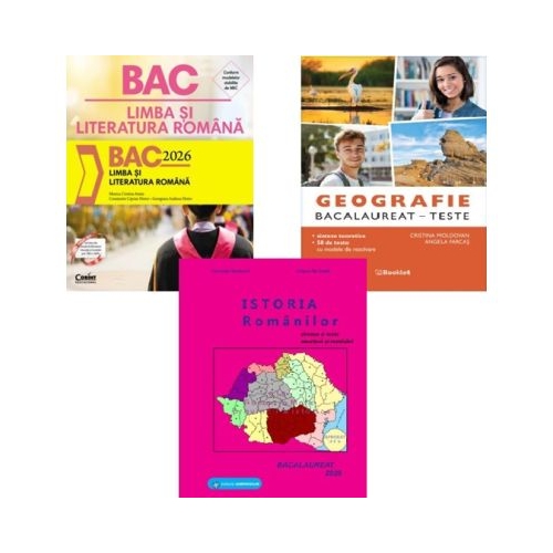 Pachet Bacalaureat 2026 Limba romana Geografie si Istoria romanilor - Monica Cristina Anisie Cristina Moldovan Gheorghe Dondorici