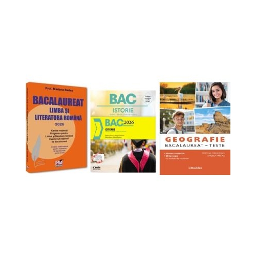Pachet Bacalaureat 2026 Limba si literatura romana Geografie si Istorie - Mariana Badea Marilena Bercea Cristina Moldovan