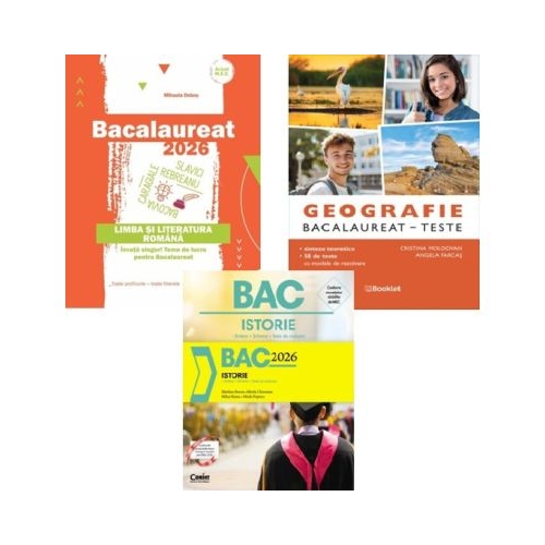 Pachet Bacalaureat 2026 Limba si literatura romana Geografie si Istorie - Mihaela Dobos Marilena Bercea Cristina Moldovan
