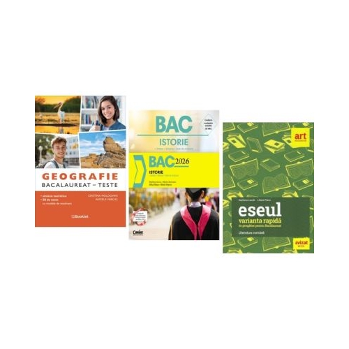 Pachet Bacalaureat Limba si literatura romana Eseul Geografie si Istorie - Liliana Paicu Marilena Bercea Cristina Moldovan