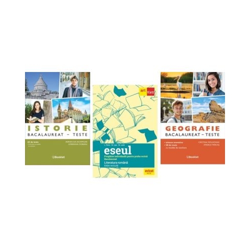 Pachet Bacalaureat Limba si literatura romana Eseul Geografie si Istorie - Liliana Paicu Adrian Ilie Aichimoaie Cristina Moldovan