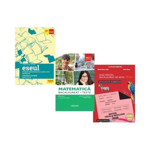 Pachet Bacalaureat 2026. Eseul. Pregatire individuala pentru proba scrisa Matematica M2 Profil Stiinte ale naturii. Teste si Biologie clasele 9-10 - Liliana Paicu Claudia Temneanu Stelica Ene