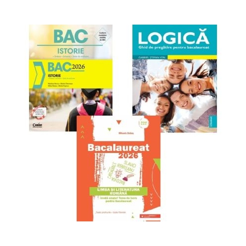 Pachet Bacalaureat Limba si literatura romana Logica si Istorie - Mihaela Dobos Gabriel Stefan Ion Marilena Bercea