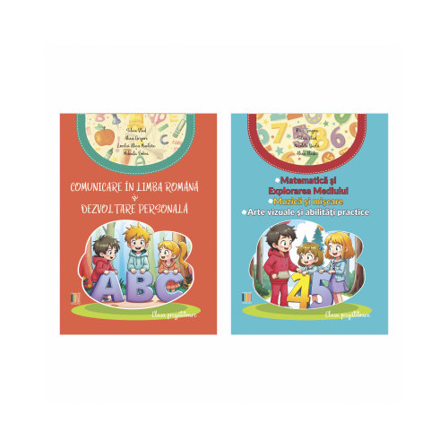 Pachet 2 caiete de lucru clasa pregatitoare. Comunicare in limba romana si Dezvoltare personala si Matematica si Explorarea Mediului Muzica si miscare Arte vizuale si abilitati practice - Silvia Vlad Alina Grigore