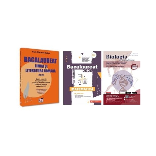 Pachet Bacalaureat 2026. Limba si literatura romana Matematica MMate-Info si Biologia pe intelesul tuturor clasele 11-12 - Mariana Badea Gheorghe Iurea Maria Ioana Cazan
