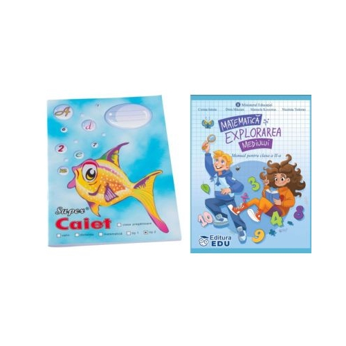 Pachet Caiet tip 2 Pestisor A5 48 file Casa Tipografica si Manual Matematica si explorarea mediului pentru clasa a 2-a - Corina Istrate