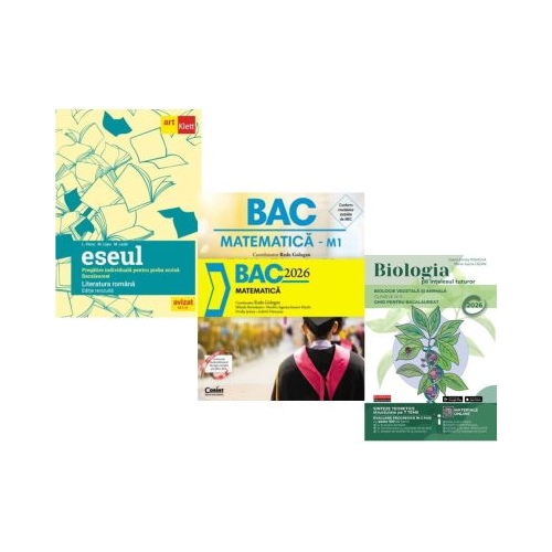 Pachet Bacalaureat 2026. Eseul. Pregatire individuala pentru proba scrisa Matematica si Biologia pe intelesul tuturor clasele 9-10 - Liliana Paicu Radu Gologan Maria Ioana Cazan