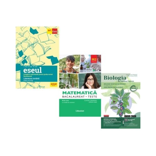 Pachet Bacalaureat 2026. Eseul. Pregatire individuala pentru proba scrisa Matematica M2 Profil Stiinte ale naturii. Teste si Biologie pe intelesul tuturor clasele 9-10 - Liliana Paicu Claudia Temneanu Maria Ioana Cazan