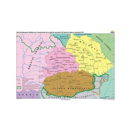 Tara Romaneasca Moldova si Transilvania de la mijlocul secolului 14 pana la mijlocul secolului 16 160x120 cm CR-3211A