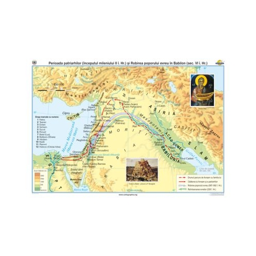 Perioada patriarhilor inceputul mileniului 2 i. Hr. si Robirea poporului evreu in Babilon secolul 6 i. Hr. 140x100 cm CR-3239B