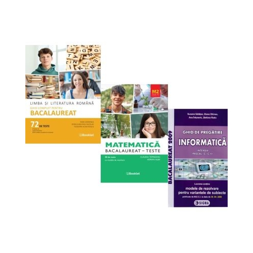 Pachet Bacalaureat 2026. Limba si literatura romana 72 teste complete Teste Matematica M2 Profil Stiinte ale naturii si Informatica. Ghid de pregatire clasele 11-12 intensiv Pascal CC - Mimi Gramnea Claudia Temneanu Susana Galatean