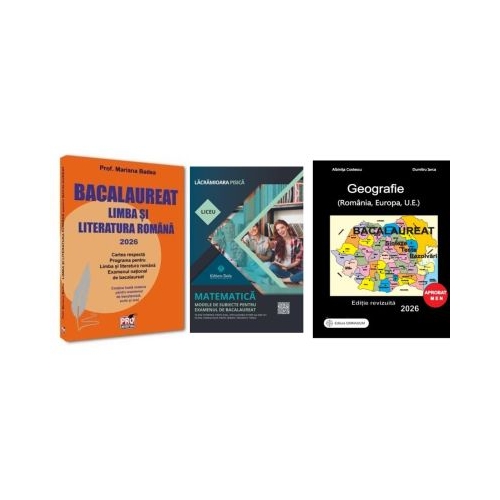 Pachet Bacalaureat 2026. Limba si literatura romana Matematica. Modele de subiecte pentru Filiera tehnologica Servicii si Geografie Sinteze Teste Rezolvari - Mariana Badea Lacramioara Pisica Albinita Costescu