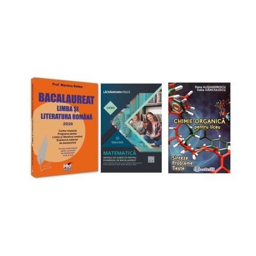 Pachet Bacalaureat 2026. Limba si literatura romana Matematica. Modele de subiecte pentru Filiera tehnologica Servicii si Chimie organica pentru liceu - Mariana Badea Lacramioara Pisica Elena Alexandrescu