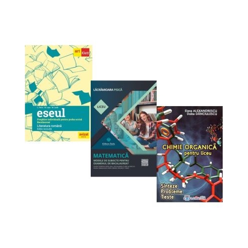 Pachet Bacalaureat 2026. Eseul. Pregatire individuala pentru proba scrisa Matematica. Modele de subiecte pentru Filiera tehnologica Servicii si Chimie organica pentru liceu - Liliana Paicu Lacramioara Pisica Elena Alexandrescu
