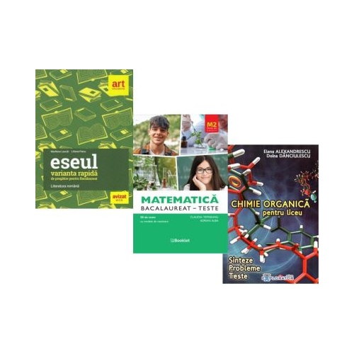 Pachet Bacalaureat 2026. Eseul. Varianta rapida de pregatire  Matematica M2 Profil Stiinte ale naturii. Teste si Chimie organica pentru liceu - Liliana Paicu Claudia Temneanu Elena Alexandrescu