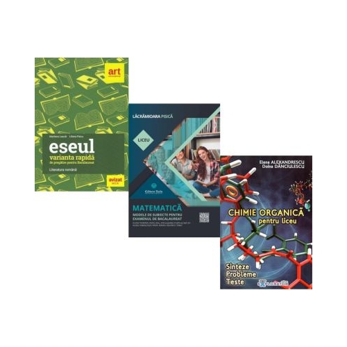 Pachet Bacalaureat 2026. Eseul. Varianta rapida de pregatire Matematica. Modele de subiecte pentru Filiera tehnologica Servicii si Chimie organica pentru liceu - Liliana Paicu Lacramioara Pisica Elena Alexandrescu