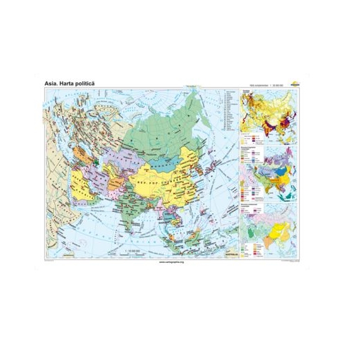 Asia. Harta politica 160x120 cm CR-3112A