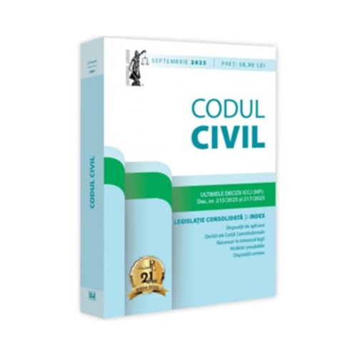 Codul civil - septembrie 2025. Editie tiparita pe hartie alba - Dan Lupascu