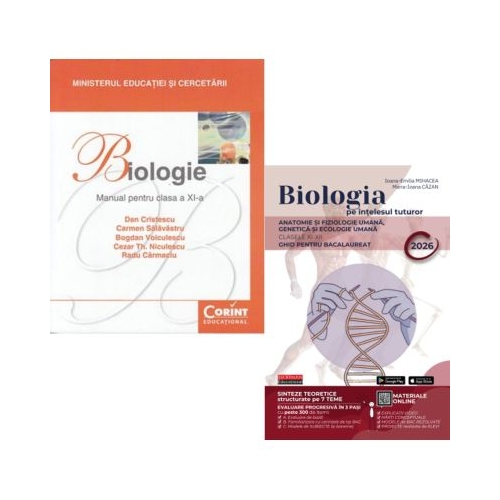 Pachet Biologie Manual clasa 11 si Biologia pe intelesul tuturor clasele 11-12 - Dan Cristescu Maria Ioana Cazan