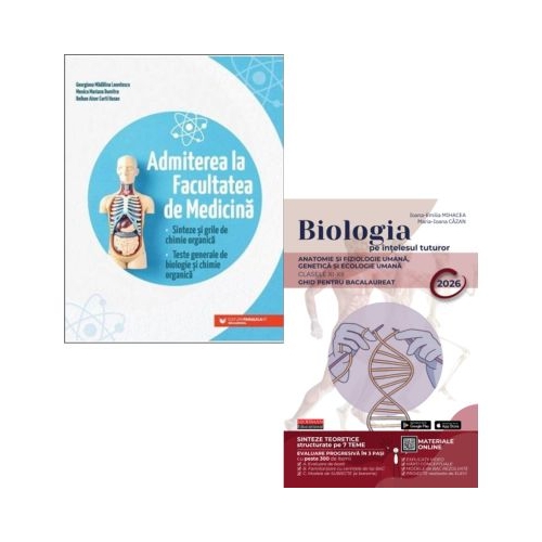Pachet Teste generale de biologie si chimie organica si Biologie pe intelesul tuturor clasele 11-12 - Georgiana Madalina Leontescu Maria Ioana Cazan