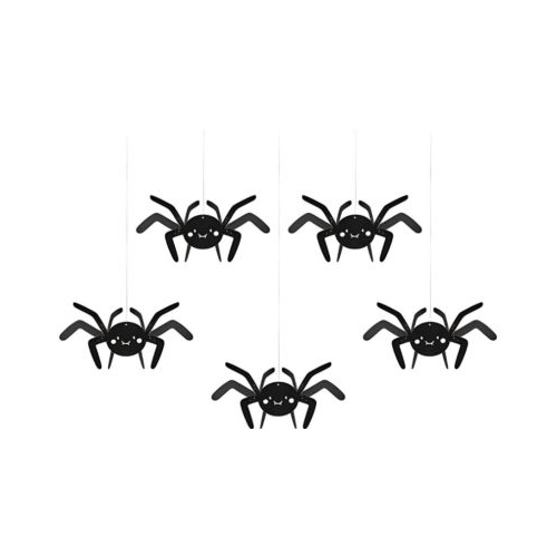 Figurina paianjen 27x17cm hartie negru PartyTime Halloween set 5 buc