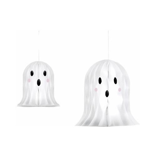 Figurina fantoma 20-30cm hartie fagure PartyTime Halloween set 2 buc