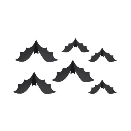 Figurina liliac 29x13cm hartie negru PartyTime Halloween set 6 buc