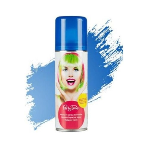 Spray colorant pentru par PartyTime Halloween albastru neon temporar