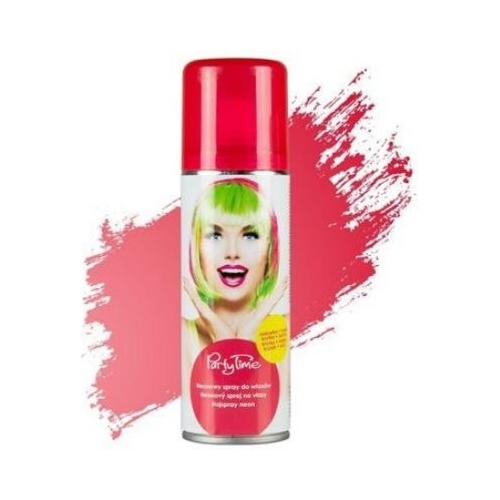 Spray colorant pentru par PartyTime Halloween rosu neon temporar