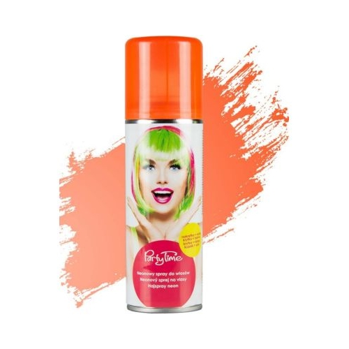 Spray colorant pentru par PartyTime Halloween portocaliu neon temporar