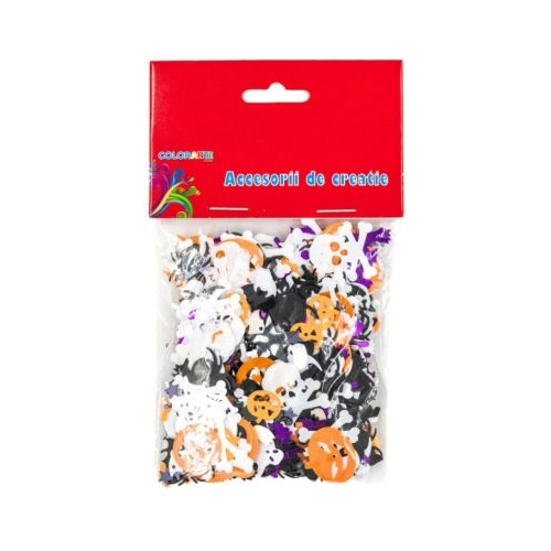 Accesorii creatie - paiete diverse culori forme de Halloween Colorarte MY05