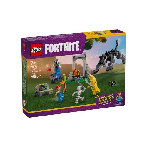 LEGO Fortnite. Tabara lui Peely si Sparkplug 77075 250 piese