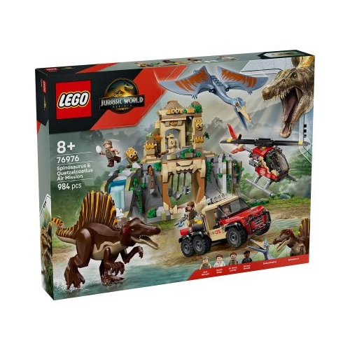 LEGO Jurassic World. Misiune aeriana cu Spinosaurus si Quetzalcoatlus 76976 984 piese