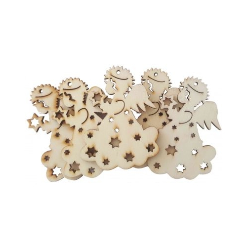 Accesorii creatie lemn decupat ingeras set 6 buc Colorarte FS-MF