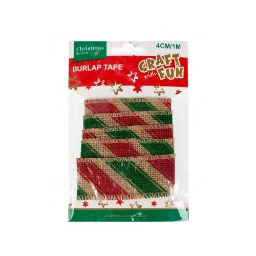 Accesorii creatie banda decorativa iuta colorata 4cm x 1m MegaCreative 414072