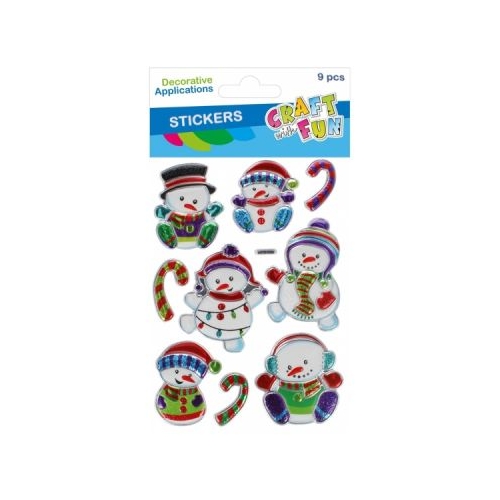 Accesorii creatie stickere autoadezive om de zapada set 9 buc Craft with Fun 545822