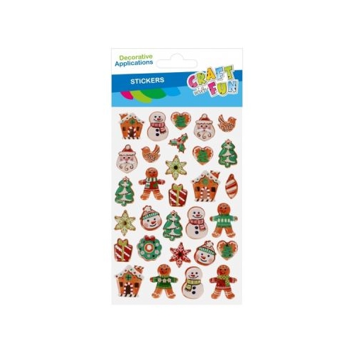Accesorii creatie stickere autoadezive motive Craciun set 30 buc Craft with Fun 545868