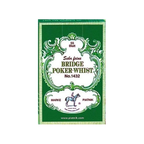 Carti de joc Piatnik Bridge-Poker-Whist Verde