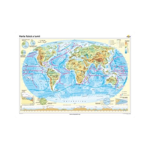 Harta fizica a lumii 160x120 cm CR-3108A