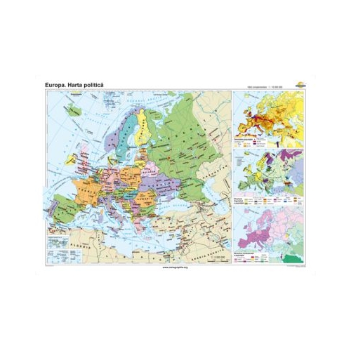 Europa. Harta politica 140x100 cm CR-3107B