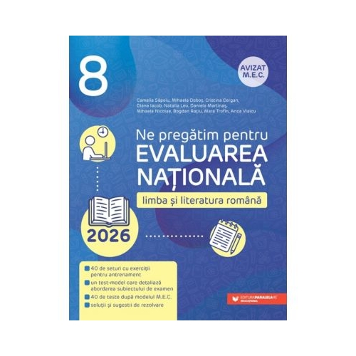 Ne pregatim pentru Evaluarea Nationala 2026. Limba si literatura romana Clasa 8 - Cristina Cergan