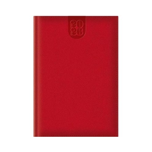 Agenda A5 datata 2026 Dakota EJ-1415 336 pagini ivory coperta buretata rosie cu margini aurii
