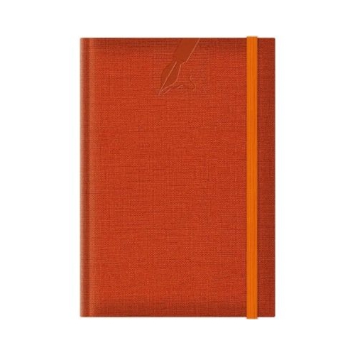 Agenda A5 nedatata Colere EJ-1506 224 pagini cu elastic portocaliu
