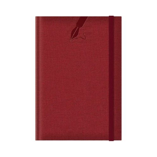 Agenda A5 nedatata Colere EJ-1502 224 pagini cu elastic rosu inchis